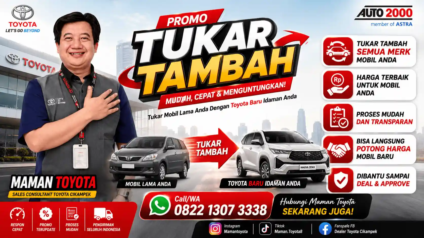 Promo Tukar Tambah Toyota Cikampek Trade In Semua Merk Maman Toyota Auto2000 Cikampek