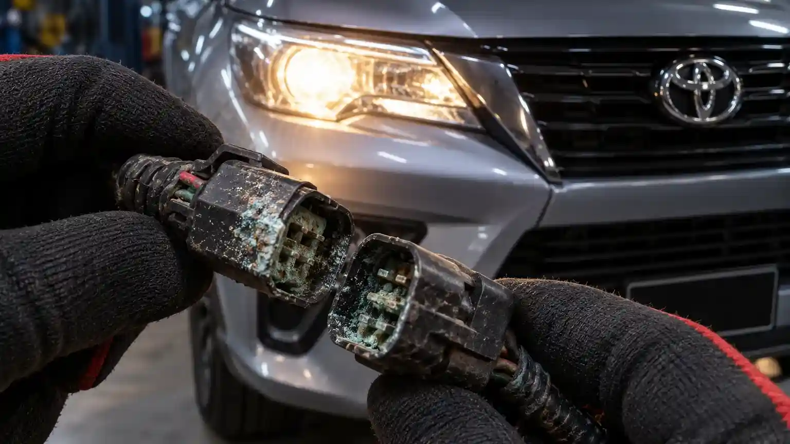 Cara mengenali korosi pada konektor lampu mobil