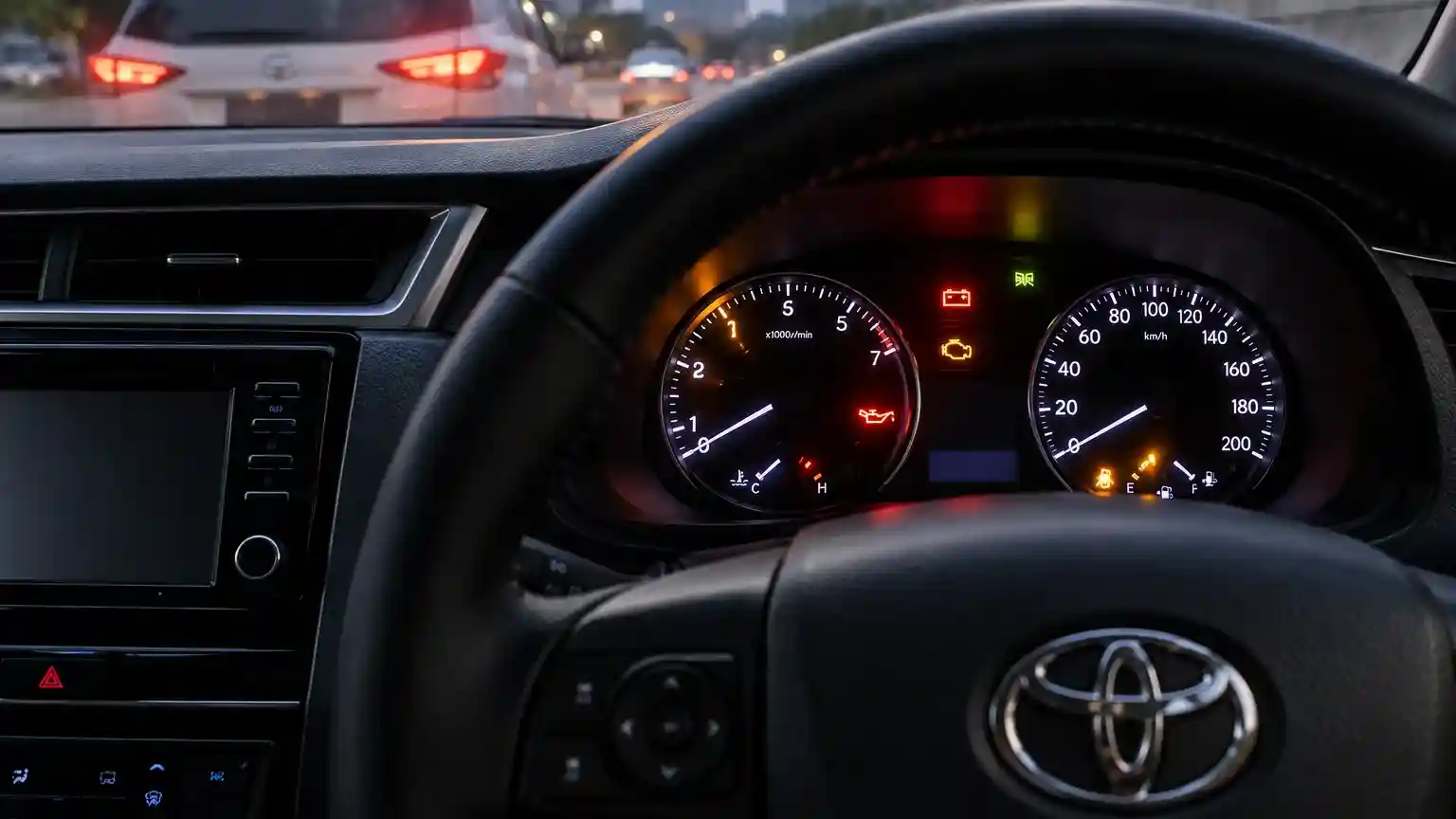 Lampu dashboard mobil berkedip saat mesin hidup
